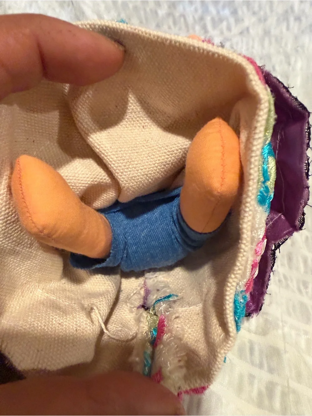 Handmade Purple Mexican Doll Plush Toy